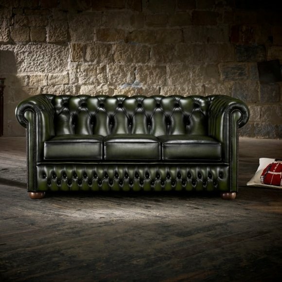3 Sitzer Couch Textil Stoff Sofa wählbare Farbe Chesterfield Couchen
