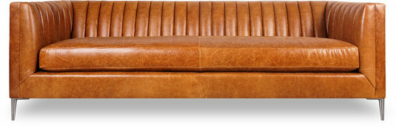 Sofa 3 Sitzer Couch Chesterfield Polster Sitz Garnitur Leder Hellbraun