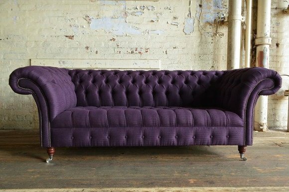 3 Sitzer Chesterfield Polster Sofas Design Luxus Couch Dekor Sofa Leder