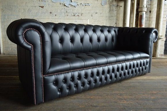 Schwarze Designer Sofa Couch Polster XXL 3 Sitzer Big Sofas Couchen