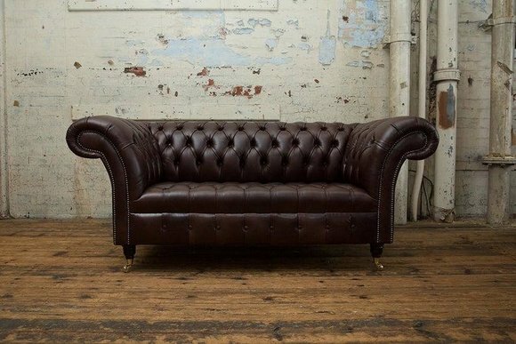 Braun Designer Sofa Couch Polster XXL 2 Sitzer Big Sofas Couchen