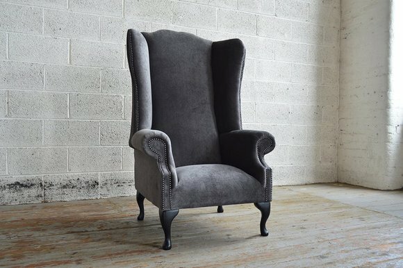 Ohrensessel Chesterfield Sessel Fernseh Couch 1 Sitzer Sofa Stoff Couchen