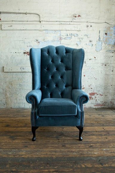 Chesterfield Ohrensessel Sessel 1 Sitzer Sofa Couch Polster Couchen Textil