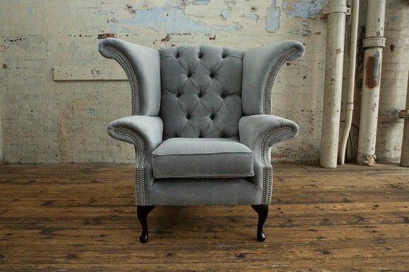 Ohrensessel Polstersofas Sessel 1 Sitzer Sofa Chesterfield Stuhl Premium
