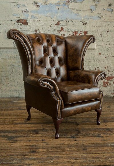 Edler Designer Luxus Sessel Ohrensessel 1 Sitzer Fernseh Lounge Relax
