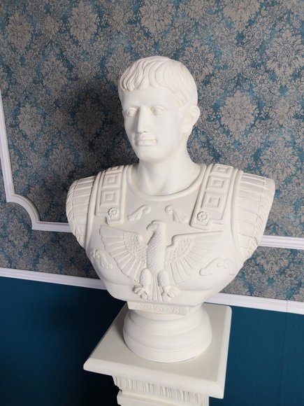 Design Büste Kaiser August Figur Statue Skulptur Skulpturen Figuren