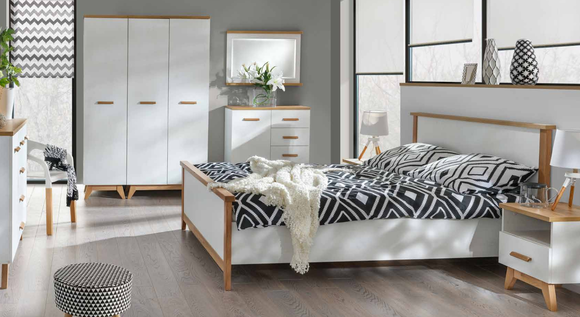 Schlafzimmer Kleiderschrank 3 türiger Holz Wandschrank Schrank