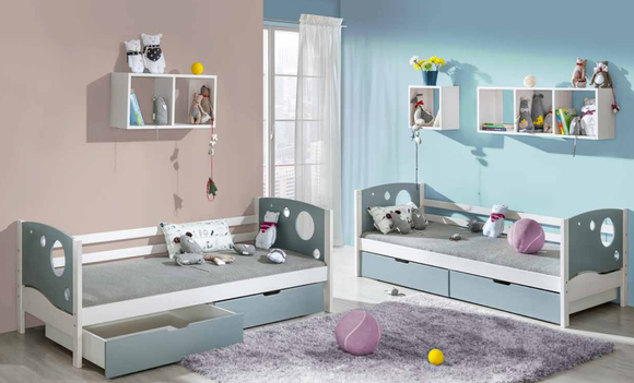 Einzelbett Kinderbett Skandinavisch Kiefer Holz Schublade Kinder Bett Betten