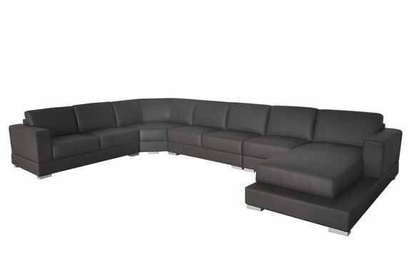 Ecke Leder Modern XXL Couch Wohnlandschaft Ledersofa Sofa Dekorative U-Form
