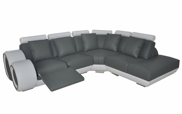 Couch Eck Sofa Leder Eck Garnitur Ecke Landschaft Polster Design Wohn
