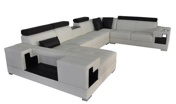 Ledersofa Eck Sofa Couch Wohnlandschaft Sofas Couchen Garnitur Design