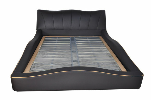 Luxus Design Leder Polster Hotel Bett Rahmen Gestell Moderne Betten