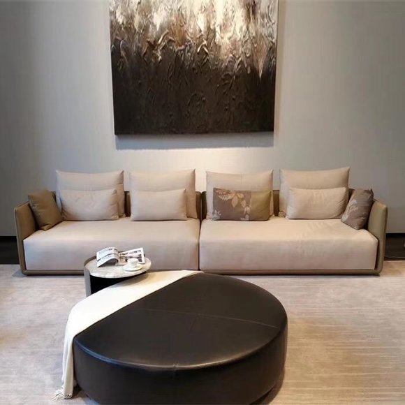 XXL Big Sofa Sechssitzer Stoff Couch Luxus Design Couchen 6 Sitzplatz