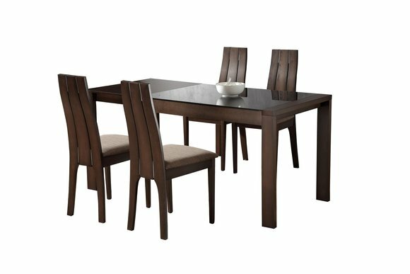 Italienische Möbel Designer Holz Glas Tisch Sitz Polster Ess Zimmer