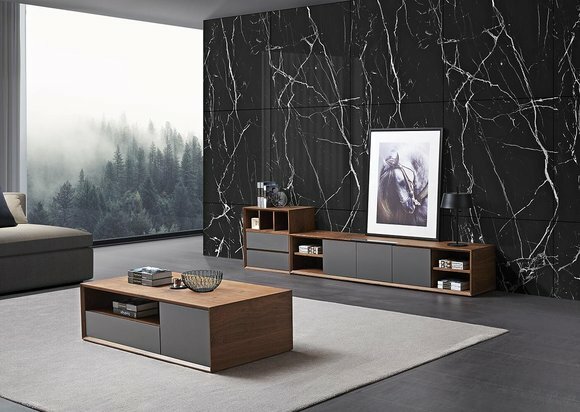 Wohnzimmer Komplett Set Kommode Sideboard RTV Dekorative Modern Schrank Wand