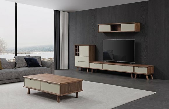 Wohnzimmer Komplett Set Kommode Sideboard RTV Schrank Wand