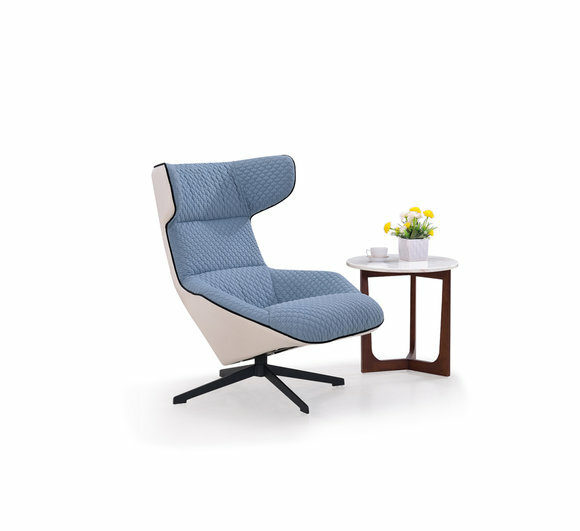 Design Blauer Ohren Luxus Sessel Lounge Club Relax Stuhl Polster Sitz Leder Neu