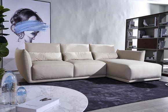Footpad åbenbaring tung Moderne Luxus Wohnlandschaft L-Form Extra Klasse Italien Design Textil  Weiss Polster Couch Couchen Sitz Garnitur Ecksofa bei JV Möbel