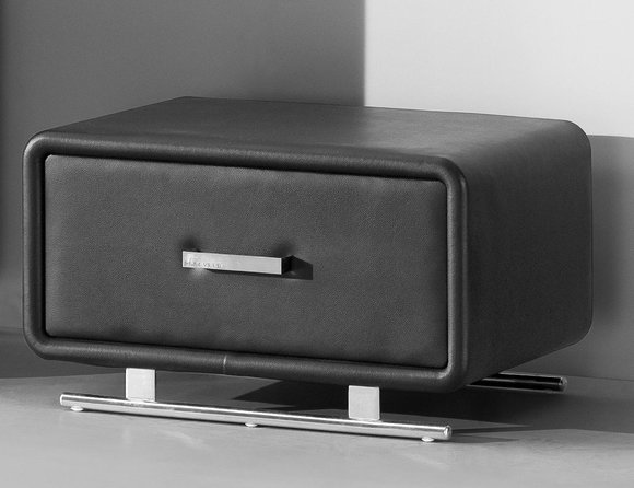 Nacht Tisch Konsole Beistell Designer Zimmer Leder Metall Tische