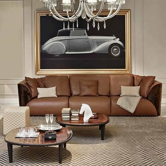 Dreisitzer Polster Design Sofa 3er Sitz Sofas Zimmer Möbel Moderne Leder