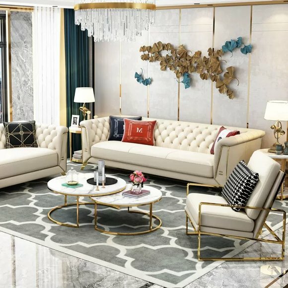Dreisitzer Sofa Polster Moderne Couch Design 3er Sitz Sofas Zimmer Möbel