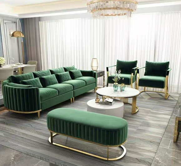 Edelstahl Polster Leder Sofa 311 Sitzer Couchen Garnitur Set