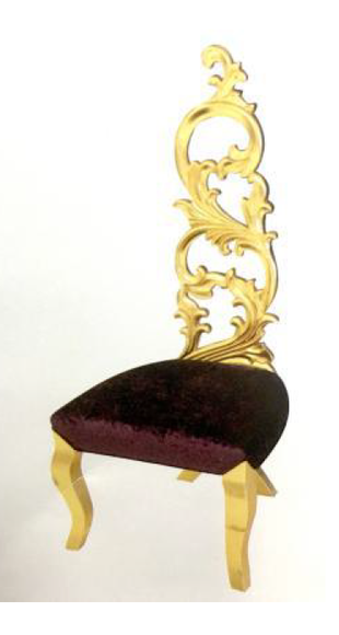 Thron Sessel Königlicher Samt Polster Chesterfield 1 Sitzer Antik Stil Stühle