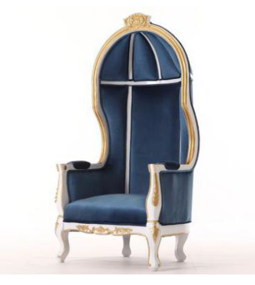 Thron Sessel Königlicher Polster Chesterfield Samt 1 Sitzer Stühle Antik Stil