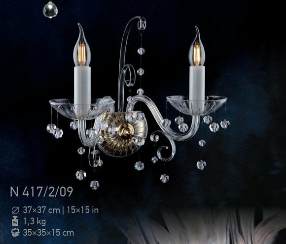 Doppel Wandlampe Leuchte Kristall Edle Kronleuchter Wand Leuchten