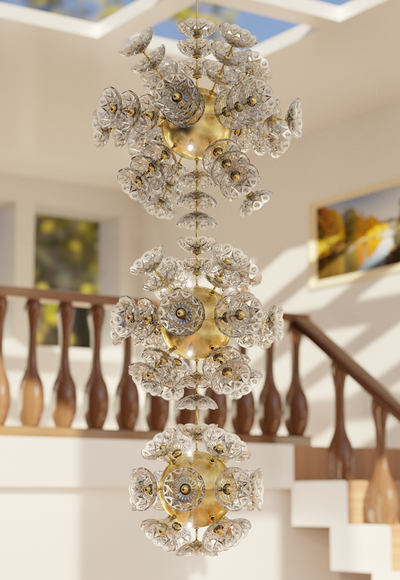 Decken Lampe Hänge Pendel Leuchte Luster Kronleuchter Elite Deko Bohemia