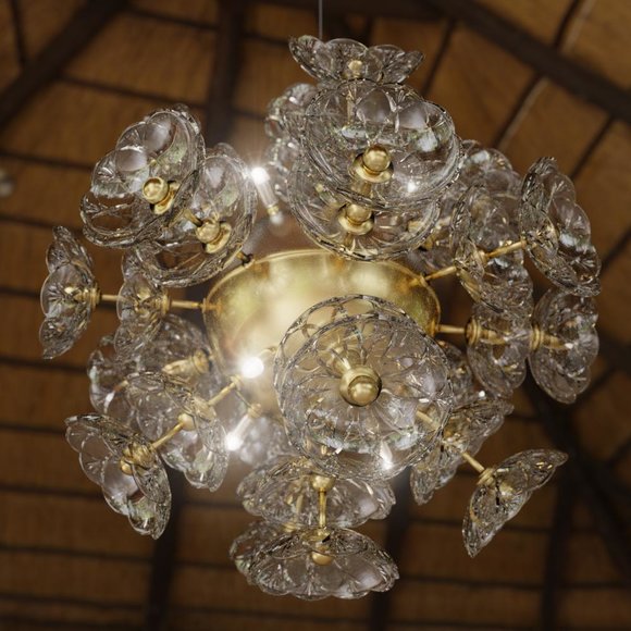 Decken Lampe Hänge Pendel Leuchte Luster Kronleuchter Elite