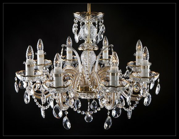 Klassischer Kronleuchter Leuchte Lampe Decken Beleuchtung Kristall