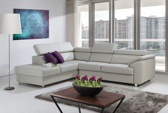 L-Form Leder Sitz Garnitur Designer Wohnlandschaft Ecksofa Couch Sofa