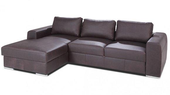 Bettfunktion Ecksofa L-Form Sofa Couch Design Couch Polster Leder Modern