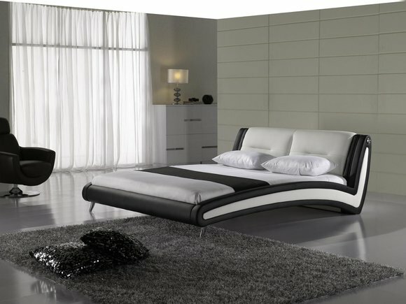 Design Leder Bett Doppel Ehe Modernes Gestell Luxus Schlaf Zimmer