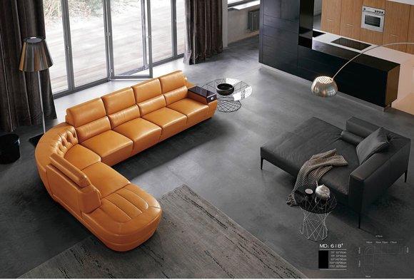 Eck Sofa Couch Polster Sitz Ecke Wohn Landschaft Leder Couchen Designer