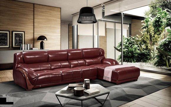Eck Sofa Leder Polster Sitz Couch Garnitur Wohn Zimmer Landschaft Sofas