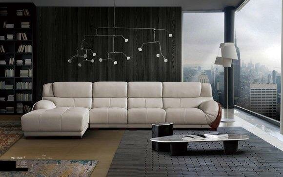 Eck Sofa Leder Polster Sitz Eck Couch Garnitur Wohn Zimmer Landschaft