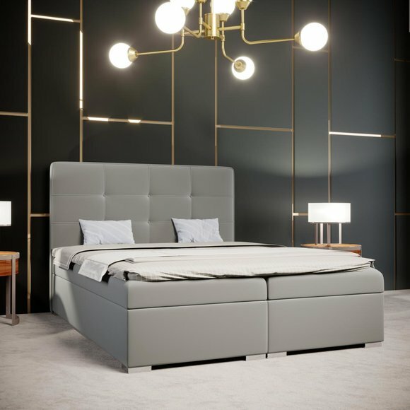 Chesterfield Boxspring Bett Hotel Doppel Komplett Set Matratze Topper