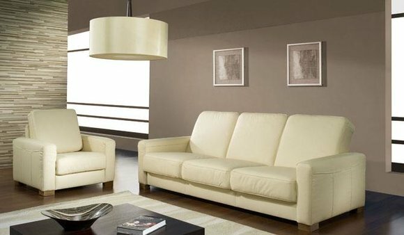 Klassische Dreisitzer Couch Ledersofa Couch Polster Sofa 3 Sitzer Leder