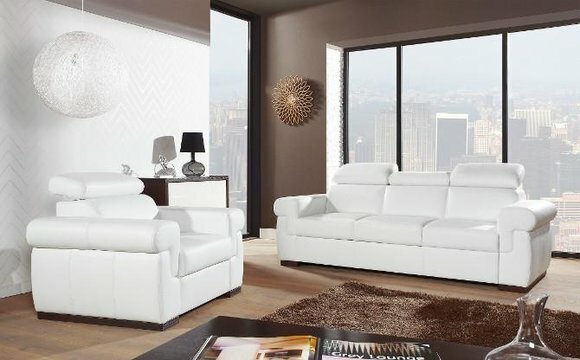 Echtleder Sofagarnitur 3+1 Sitz Modernes Sofa Couch Design Polster