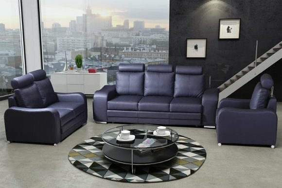 Sofagarnitur 3+1 Sitzer Set Design Sofas Polster Couchen Leder Relax