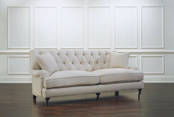 Chesterfield Stoff Polster Design Sofa Luxus Couch Klassische Sofa