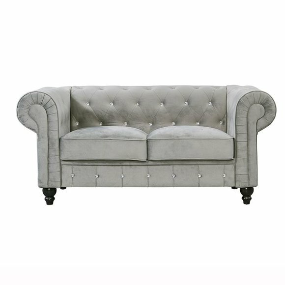 Chesterfield Sofa Couch Polster Stoff Leder Couchen Deko Polster Garnitur
