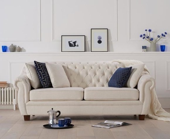 Chesterfield Landhaus Stil Möbel - Sitz Polster Couch - Luxus
