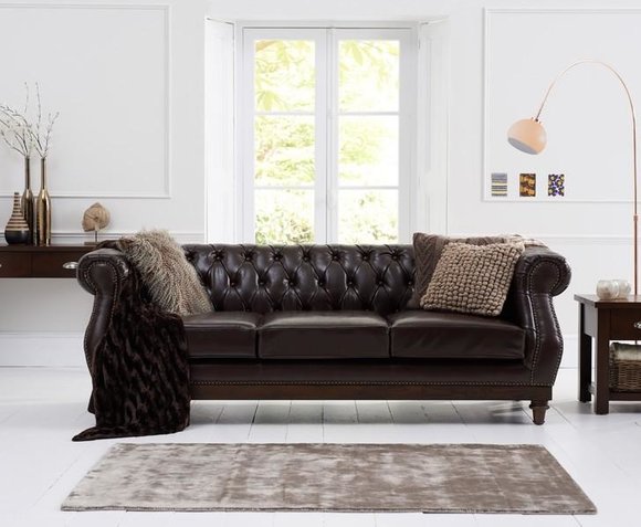 Chesterfield Sofa Couch Polster Stoff Leder Couchen Garnitur Polster Deko