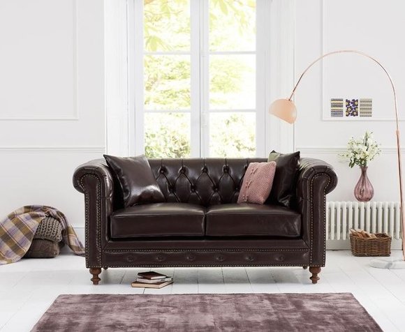 Chesterfield Deko Sofa Couch Polster Stoff Leder Couchen Polster Garnitur
