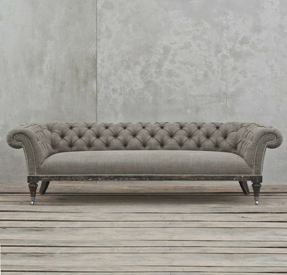 Chesterfield Sofa Couch Polster Leder Stoff Couchen Garnitur Polster 4 Sitzers