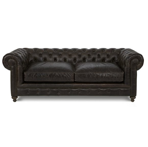 Chesterfield Sofa Couch Polster Stoff Leder Couchen Antik Stil Garnitur 3 Sitzer