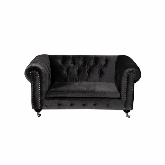 Chesterfield 2 Sitzers Klassische Luxus Barock Rokoko Sofa Textil